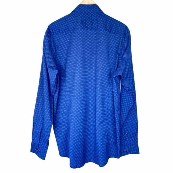 Guide London Blue Print Premium Button Shirt XL - Picture 2 of 6